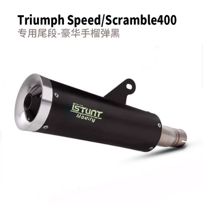 Triumph Speed400 Scramble400X — Motorcycle exhaust pipe - speedscramble400x-special-tail-section-deluxe-grenade-model
