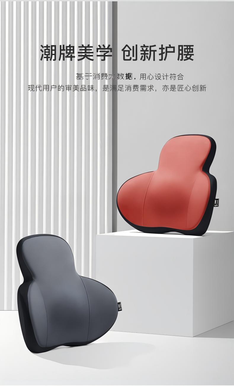 Customized Car Headrest and Lumbar Support Car Memory Foam Cushion Lumbar Cushion Car Neck Pillow Sedentary Car Backrest Lumbar Pillow