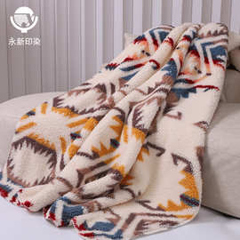 外贸双面加厚纯色羊羔绒毛毯学生宿舍办公室午睡秋冬盖毯兔毛毯