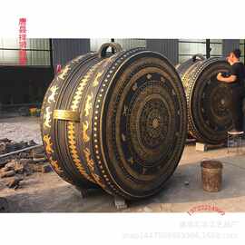 苗族铜鼓纯铜十二生肖铜鼓3米大铜鼓广场大铜鼓铜钟铸造厂