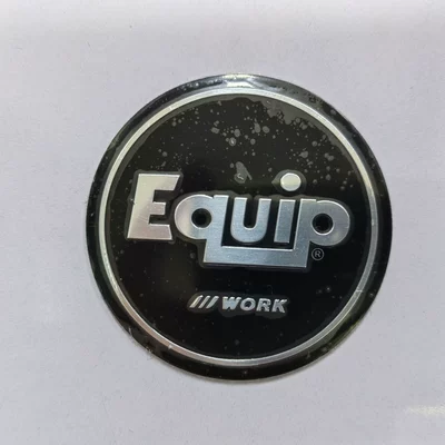 Aluminum Logo – Car logo - 50mm-black-equip-work-4-pieces-1-pack