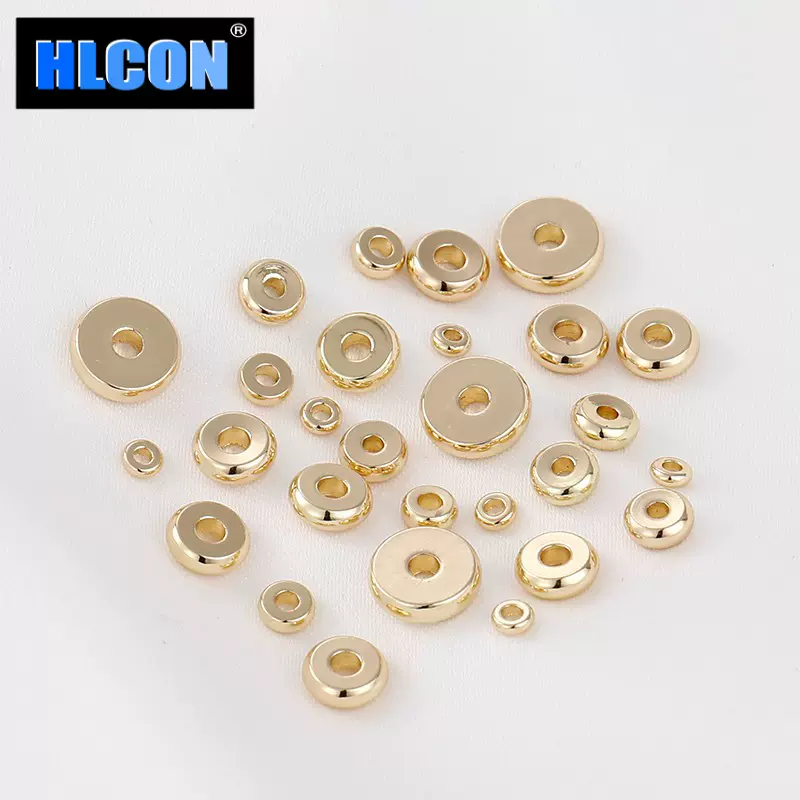 义乌饰品DIY铜饰品铜原色黄铜隔片隔片珠散珠纯铜垫片源头厂家