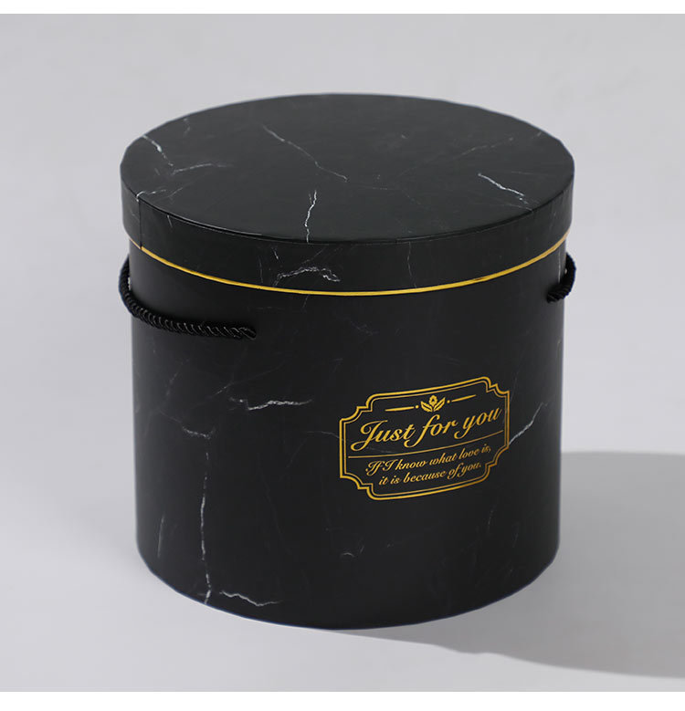 Día de San Valentín chino flor caja redonda cilindro portátil con cubo Mini cubo de la flor caja de regalo en stock