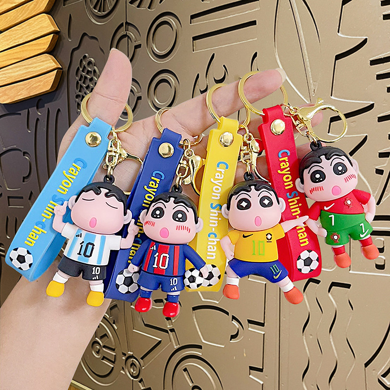 Net red new cartoon cute football jersey dress crayon small new key chain car small gift pendant wholesale