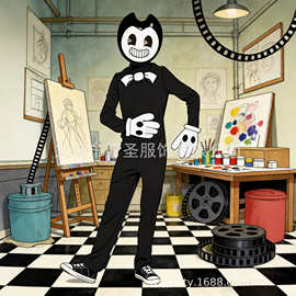 跨境新品万圣节班迪与墨水机器 儿童班迪经典服装