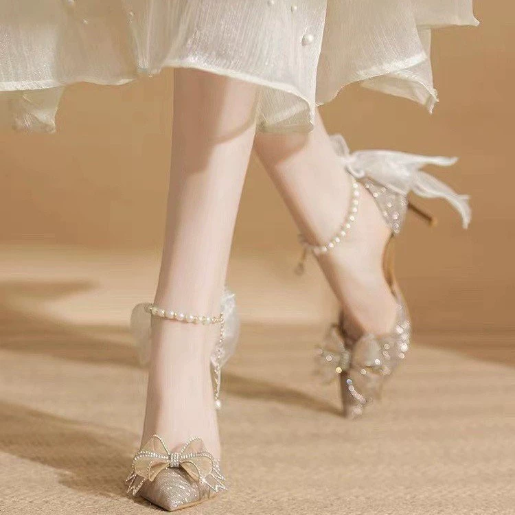 Wedding shoes with bow, 2025 years