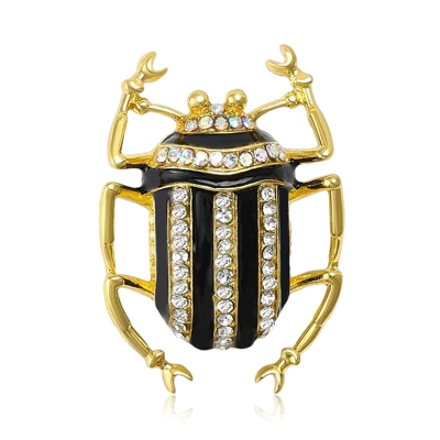 Yaxa sancaqları hot-selling alloy enamel rhinestone beetle