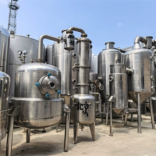 加工定制双效蒸发器 化工多效浓缩蒸发器 含盐废液处理蒸发器