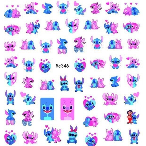 Puntada uñas pegatinas fabricante en stock nueva historieta Linda puntada uñas pegatinas Me343-354