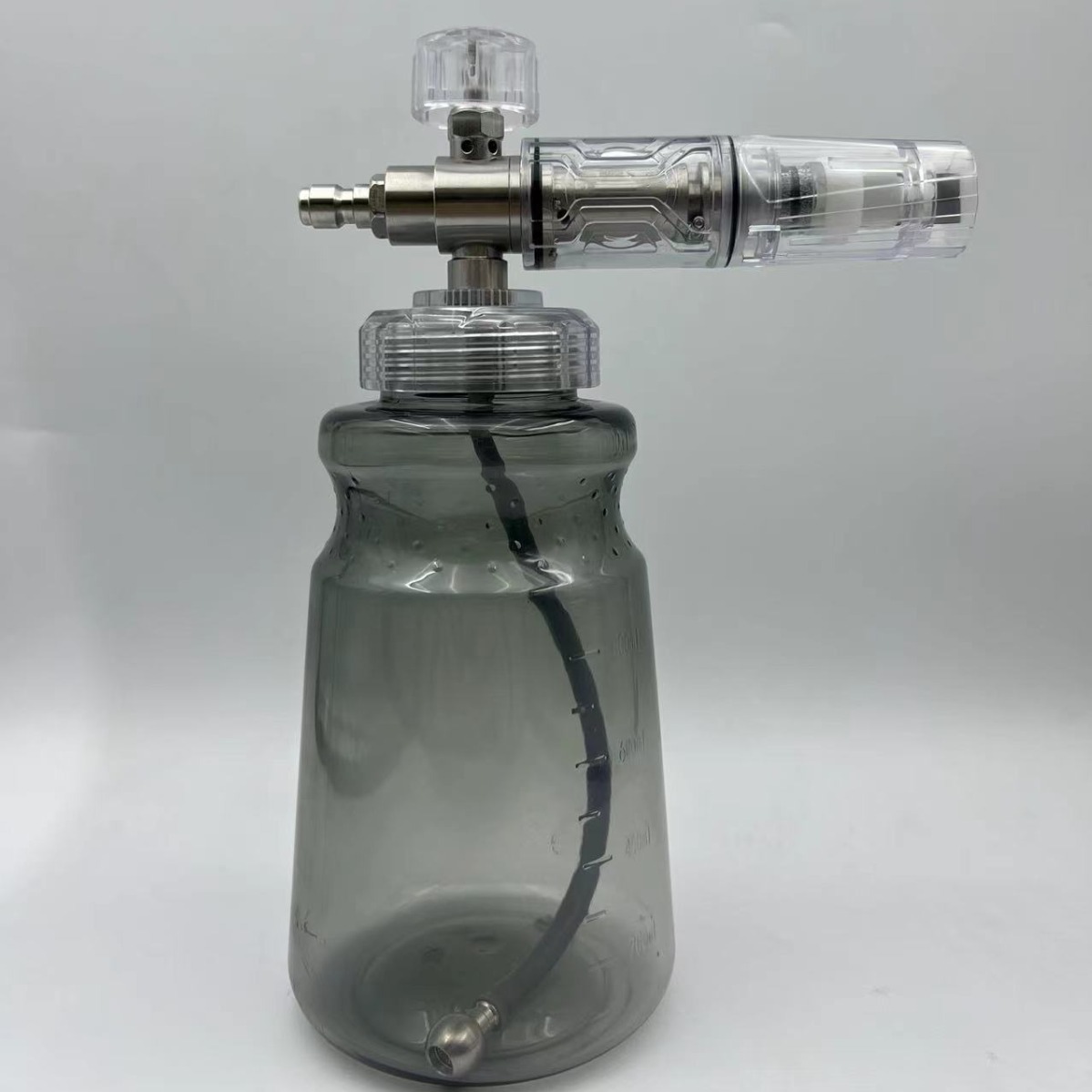 不锈钢泡沫壶 高压清洗机透明泡沫壶 新款洗车水枪加浓三层发泡网