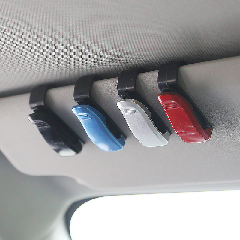 Car Glasses Clip, Car Sunglasses Holder, Sun Visor, Business Card Holder, Storage Clip, Creative Car Supplies