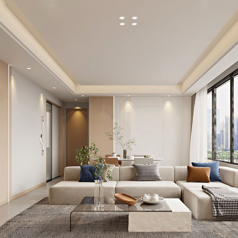 Slim Edge Flush Mount LED Small Hill Home Use Slim Edge Anti-Glare Low Blue Light 60 Degree Angle Living Room without Ceiling Lamp