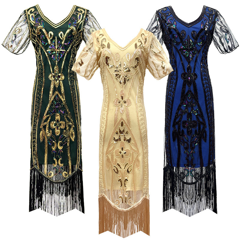 Amazon 1920S Sequin Tassel Skirt Retro Party Dinner Dress Performance Costume the Great Gatsby