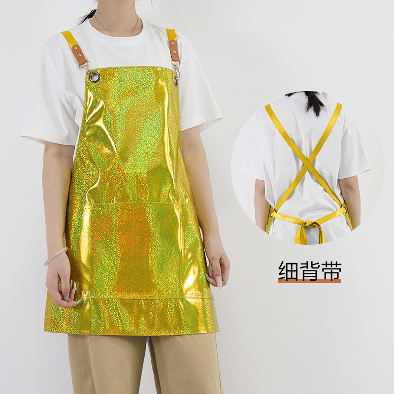 Correa corta y delgada de color amarillo mágico