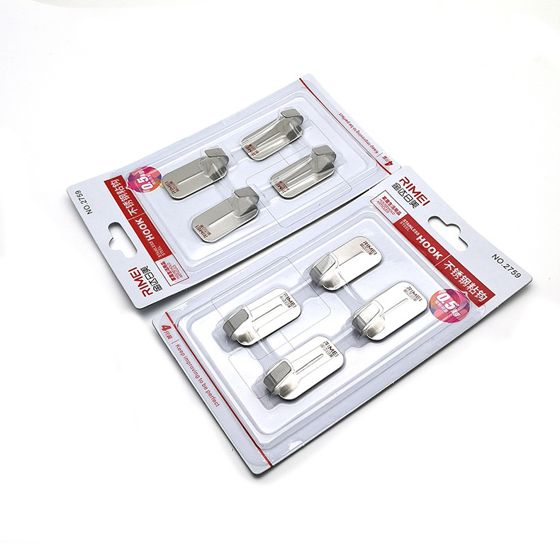 Jindarimei Adhesive Hooks for Kitchen Walls, Stainless Steel Metal Hooks for Bathroom and Toilet, Wall-Mounted Clothes Hooks Jindarimei Adhesive Hooks for Kitchen Walls, Stainless Steel Metal Hooks for Bathroom and Toilet, Wall-Mounted Clothes Hooks
