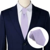 DJT014 purple printed tie