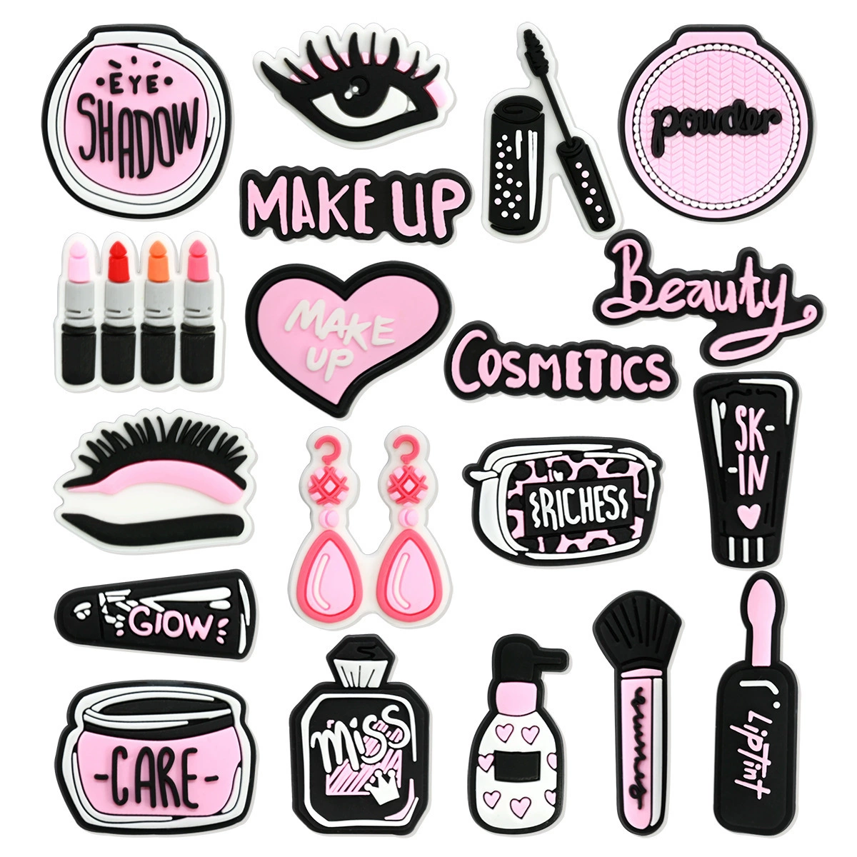 Розовый косметический ПВХ мягкий клей DIY креативный аксессуар для мобильного телефона чехол дыра в обуви декоративный стакан для воды Материал патч для холодильника