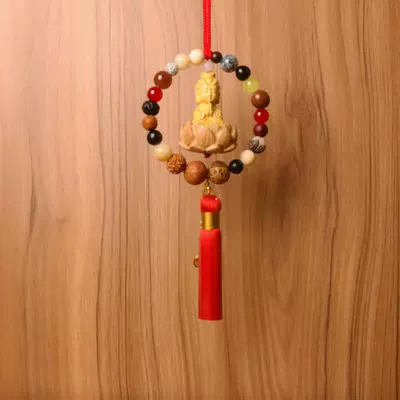 pendant pendant small Buddha blessing | Car hanging - eighteen-seeds-red-guanyin