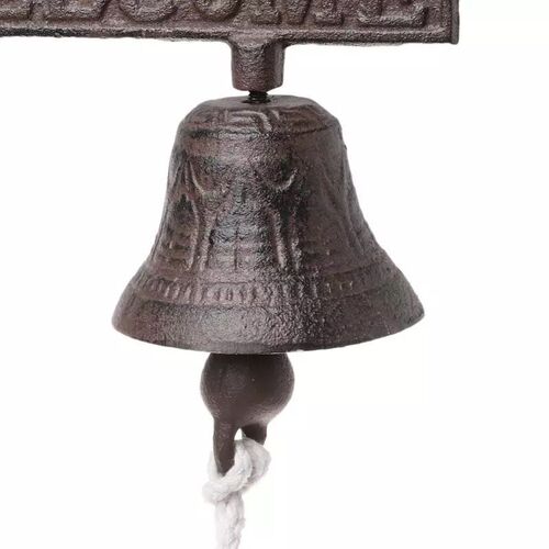 Rustic Vintage Wall-Hanging Cast Iron Dinner Bell Metal Doorbell Craftsmanship Outdoor Courtyard Bar Wall Decoration