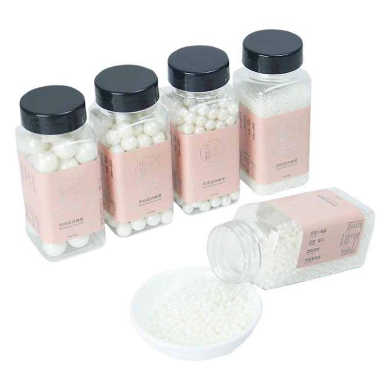 Qiao момент выпечки украшения белая серия цветные сахарные бусины Круглые бусины West Point десертный стол Торт Мороженое Печенье Оптом