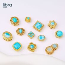 18K��߱�ɫ�º��yʯɢ����鴮����������Ʒdiy������