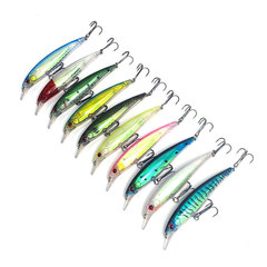 Bulk Lure 11cm/13.4g holographic foil minnow lure 10 colors ABS hard lure floating plastic fake bait