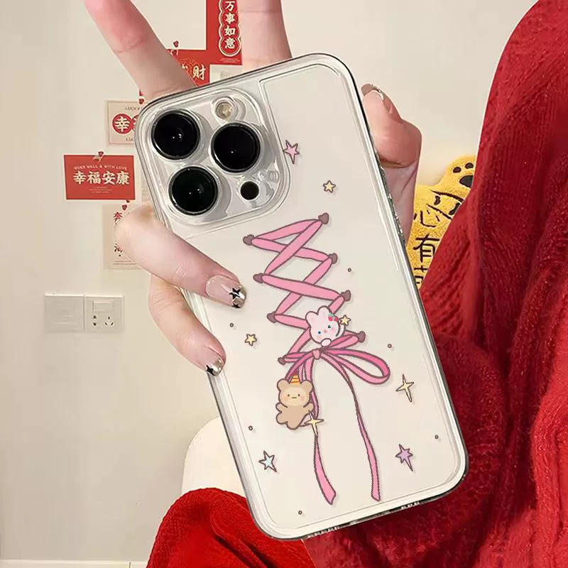 Apple, iPhone15, совместимый чехол с бантом, 14/13, 13 Pro Max, защита от падения