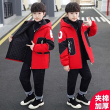 童装男童夹棉秋冬加厚外套2025新款洋气冬季儿童棒球服二棉中大童