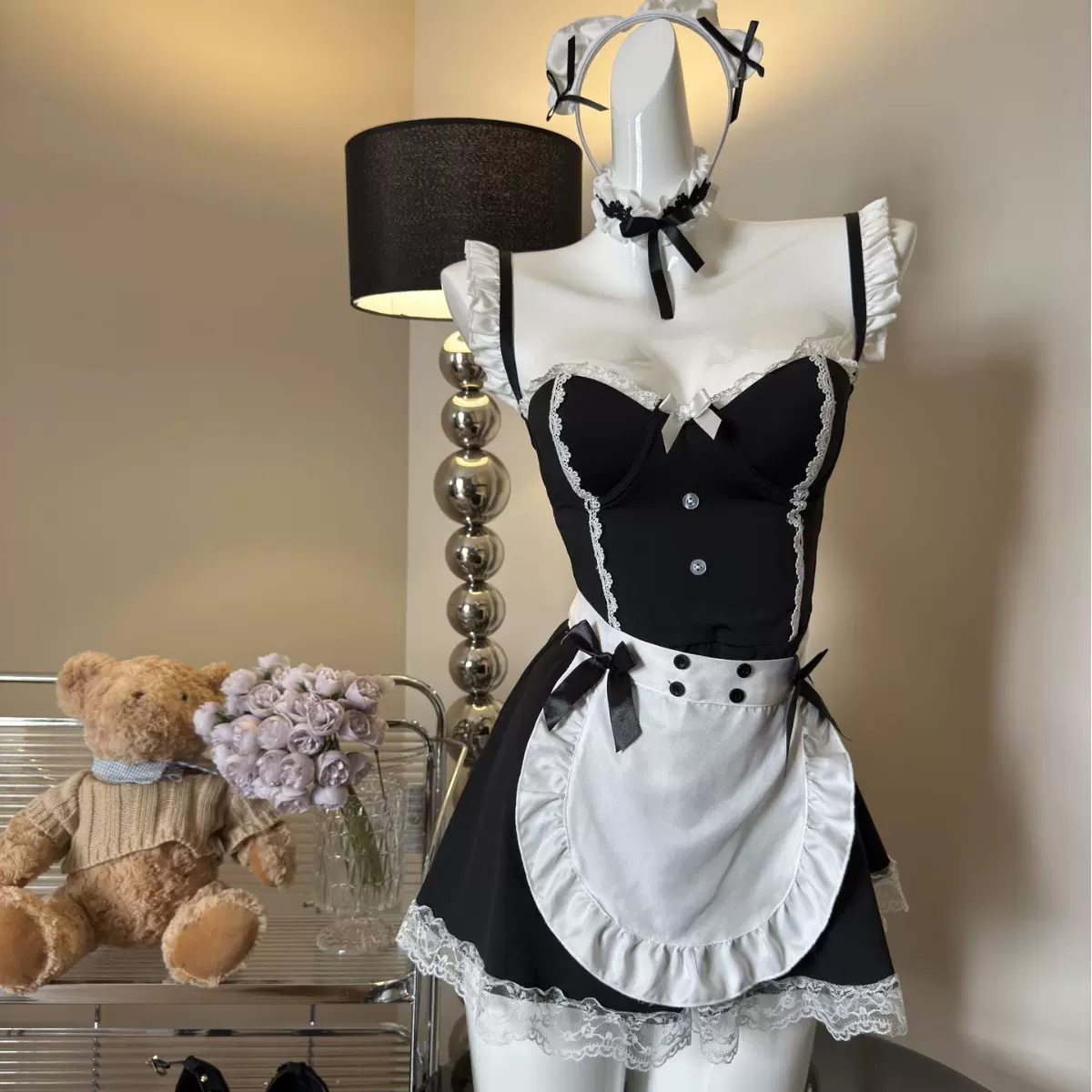 情趣内衣性感可爱女仆钢托聚拢火辣女佣制服诱惑睡衣批发qqny