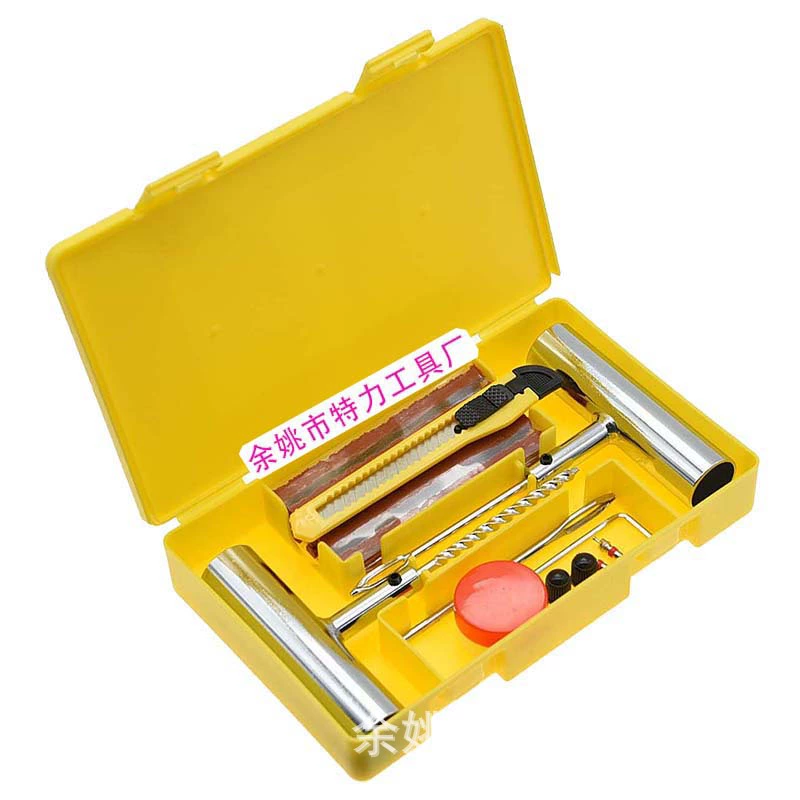 26 комплектов инструментов для ремонта шин Автомобильные мотоциклы комплекты резиновых полос для ремонта шин цветные шляпы из нержавеющей стали противоугонные шляпы