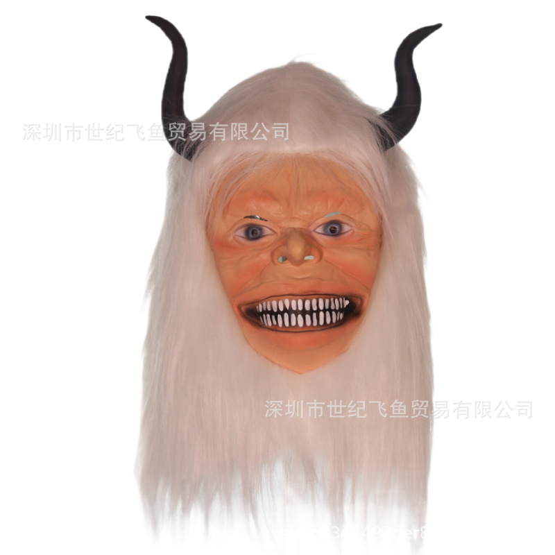 Máscara transfronteriza de monstruo de nieve Fiesta de Halloween Festival cosply disfraz Toro Diablo cabeza cubierta TikTok accesorios en vivo