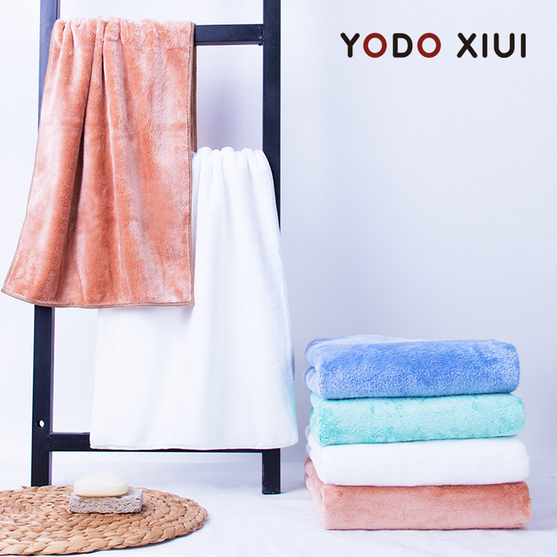 Super Soft Snow Velvet Bath Towel Wholesale Gift Thickened Water Absorbent Adult Student Men and Women Japanese Household Face Towel