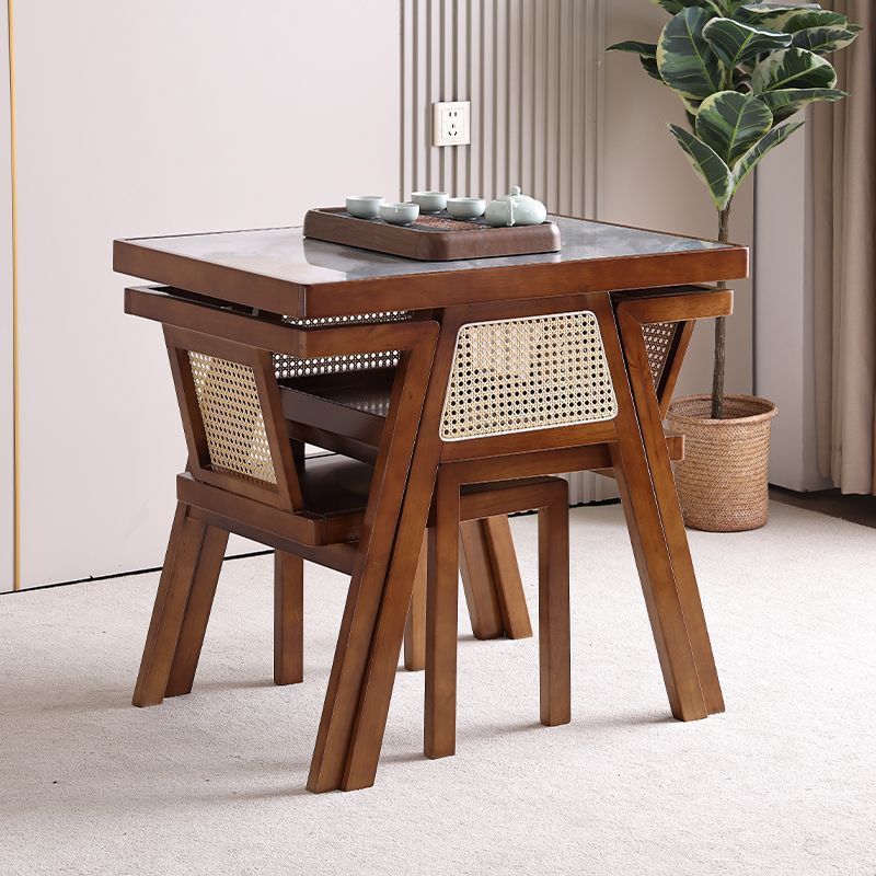 Hao Gang sala de estar ocio mesa de té tabla de combinación de muebles de almacenamiento cuadrado pequeño balcón silla de roca doméstica