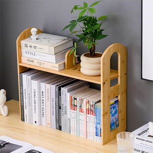 Simple Storage Rack Desktop Storage Two-Layer Bookshelf Student Desk Shelf Office Computer Desk Layered Shelf