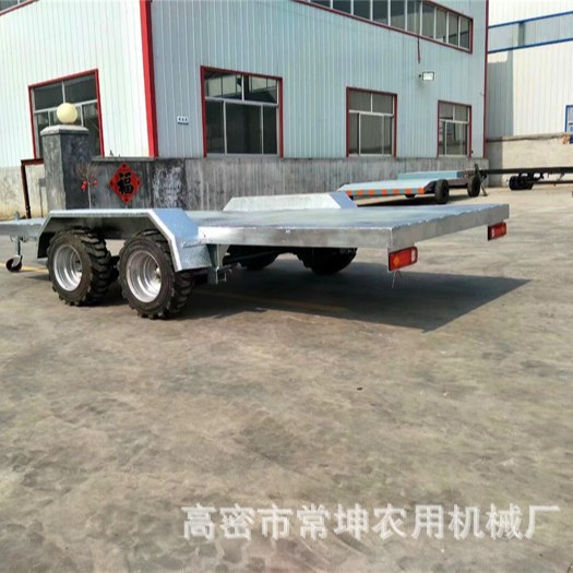 厂家供应   欧式镀锌拖车   镀锌出口型平板拖车