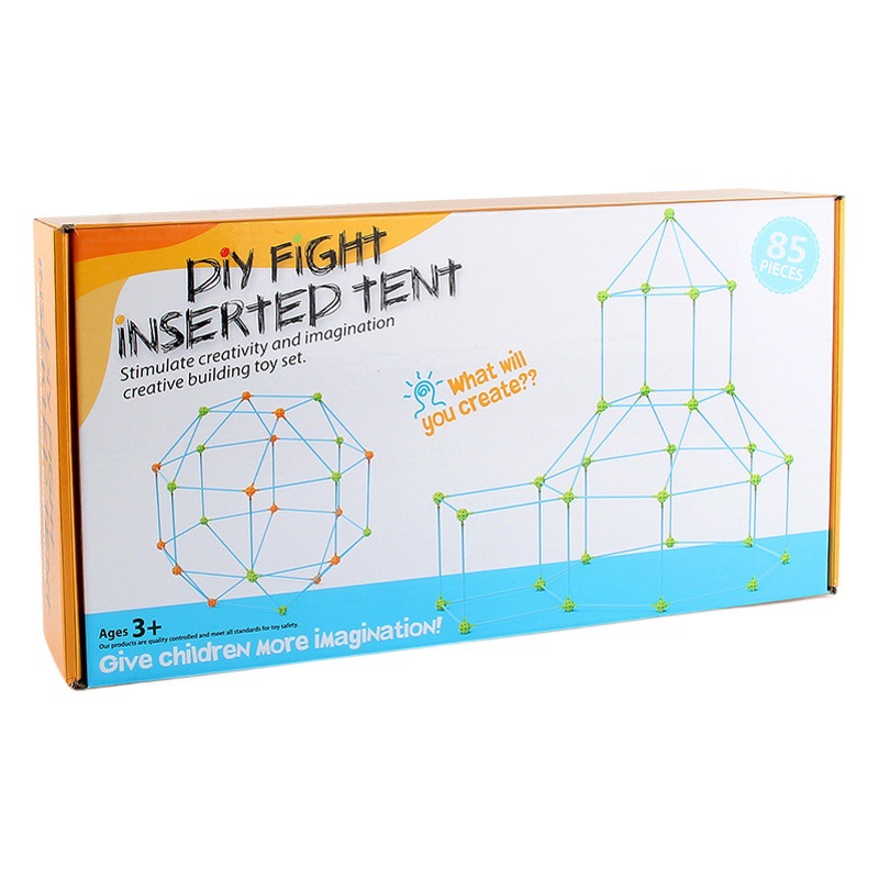 Castillo de montaje infantil 85 piezas, juego DIY interior/exterior, fabricante