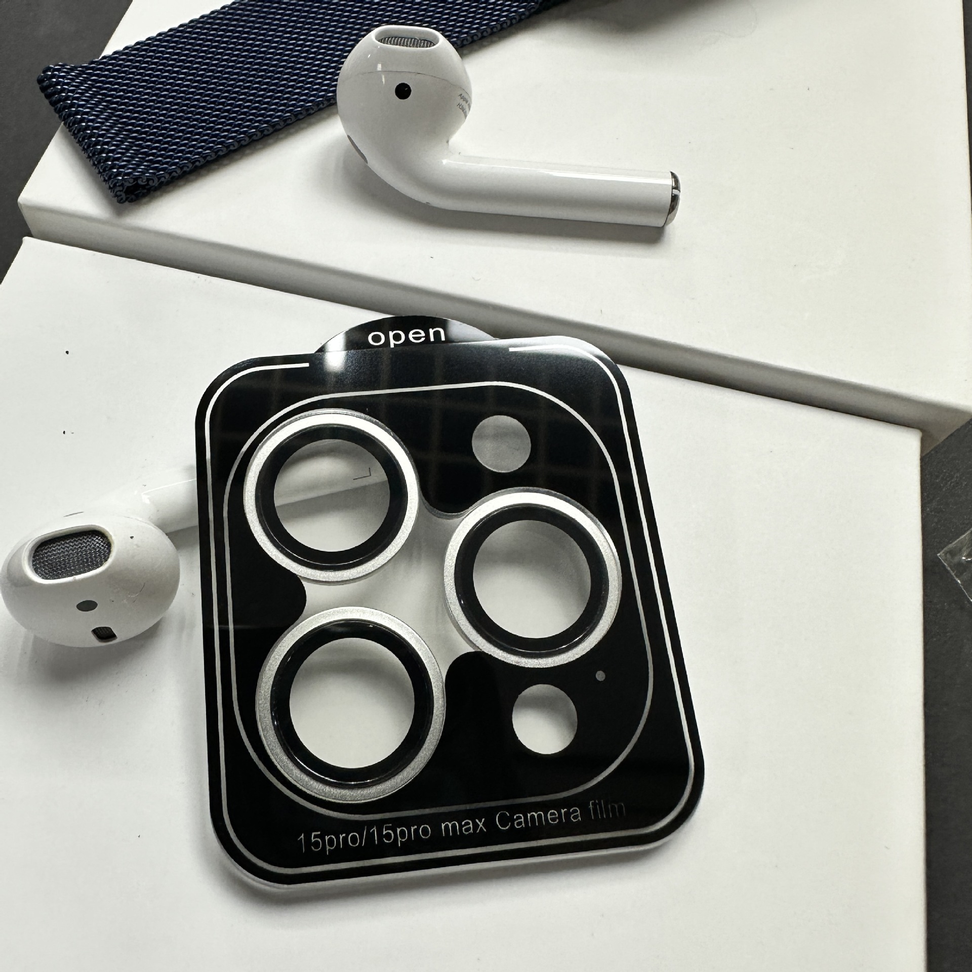 Adecuado para iPhone15promax lente película paso de dos colores lente película protector Apple 15Pro color de la máquina original