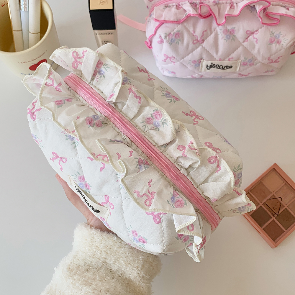 179g Weight Pencil Case Stationery Type 1 Piece Quantity Class, Learning, Graduation Occasion Cotton, Polyester Material Bow Knot Pattern Korean Style Style Bow Knot Cotton Polyester Class Learning Graduation Korean Style Pencil Case 12