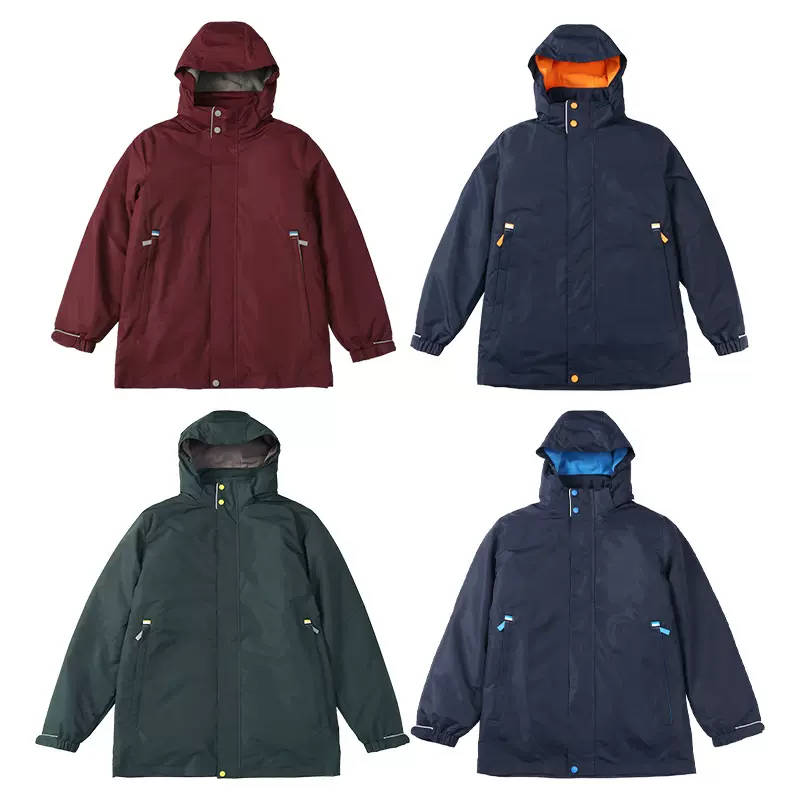 小学生校服棉袄儿童冲锋衣三合一秋冬保暖棉衣套装外套可拆卸棉服