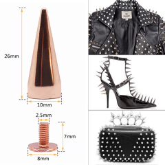 Cross-border sourcing copper nail screw punk style nail DIY clothing shoe packaging decoration phone case accessories materials