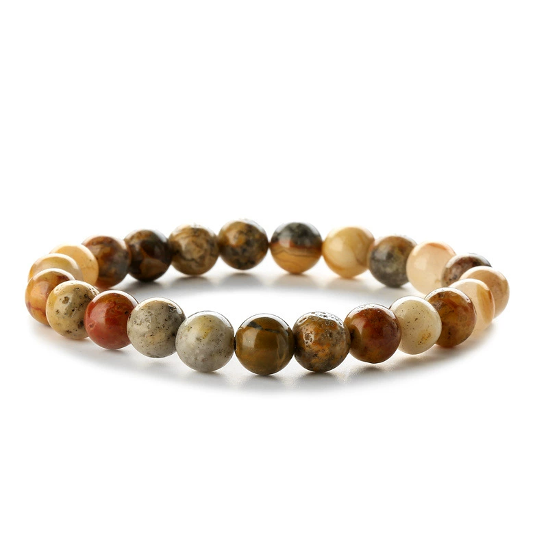 Agate бусирован bracelet? - need translation: Агатовая бусы браслет, 8 мм круглые бусины, европейский стиль, легковесный оптовый аксессуар
