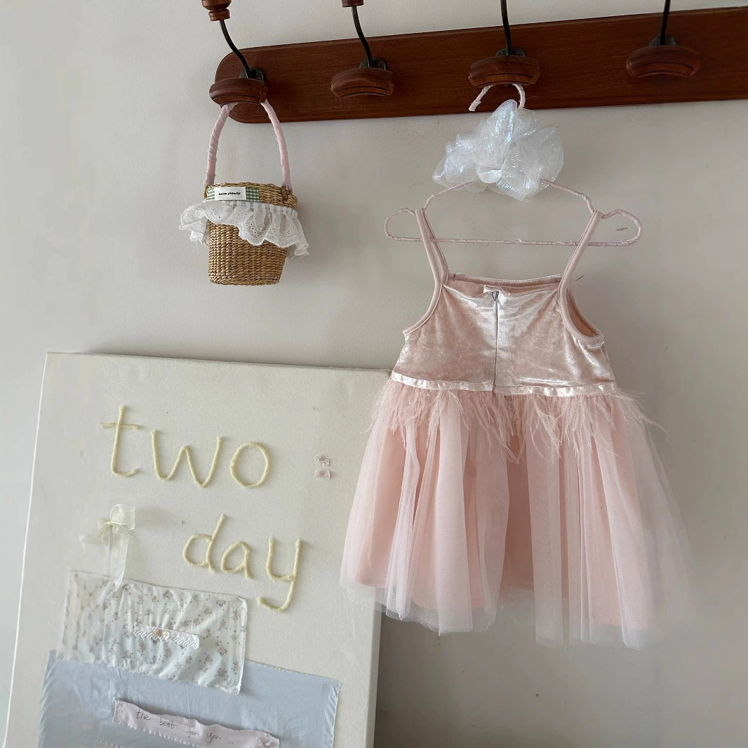 Bra top, summer skirt, small princess costume, tutu skirt, Korean style, western style