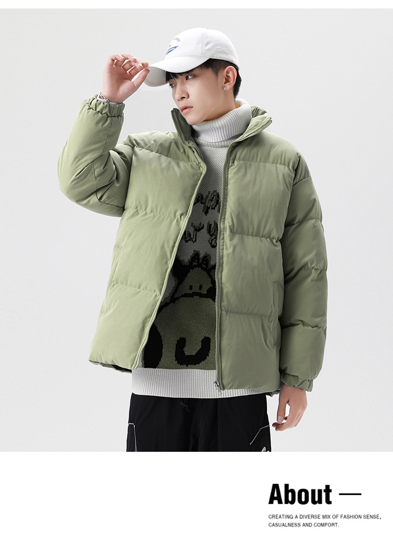 Herren Pufferjacke Für Den Winter, Warme Wattierte Freizeitjacke_voghion.com