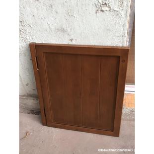Half-Height Solid Wood Single-Panel Door for Bar, Bathroom, Bar Counter, Denim Wood Door for Courtyard Garden