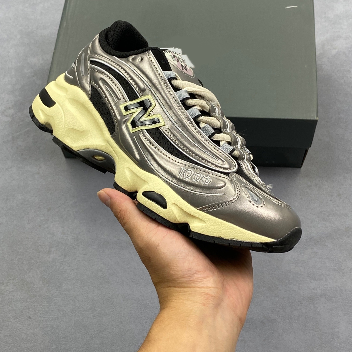 Putian zapatos comercio exterior NB1000 altura de suela gruesa zapatos deportivos para correr zapatos casuales retro zapatos para correr