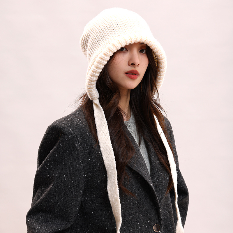 Version coréenne du nouveau bonnet tricoté en peluche pour enfants, protection des oreilles, chaud et polyvalent, couleur mixte, automne et hiver_voghion.com