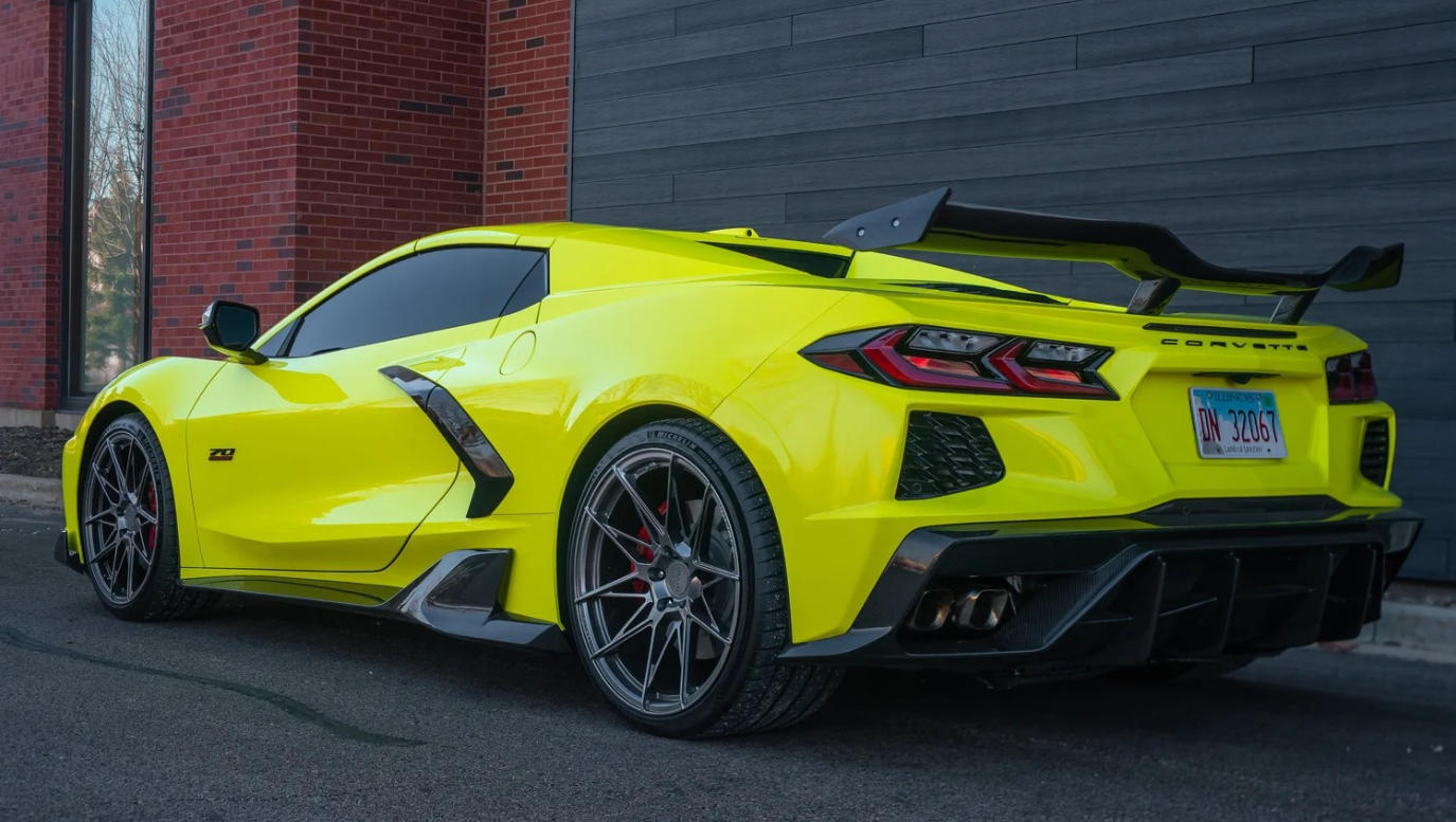 Suitable for Chevrolet Corvette C8 Z51 Stingray Upgrade to Z06 Carbon Fiber Rear Wing Dry Carbon Spoiler