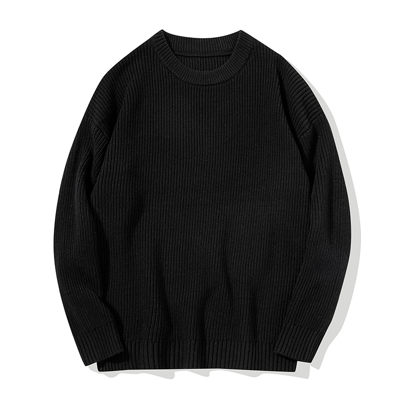 Men's Clothing Autumn and winter thick loose youth spot cotton round neck men's clothing loose casual knit sweater men_voghion.com