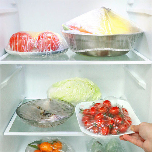 Home kitchen disposable food cover disposable bowl cover dust cover transparent food cover plastic wrap 100 pieces