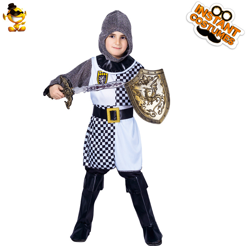 Halloween niños cruzado Guerrero traje niños europeos medio mundo Samurai trajes de traje de rol